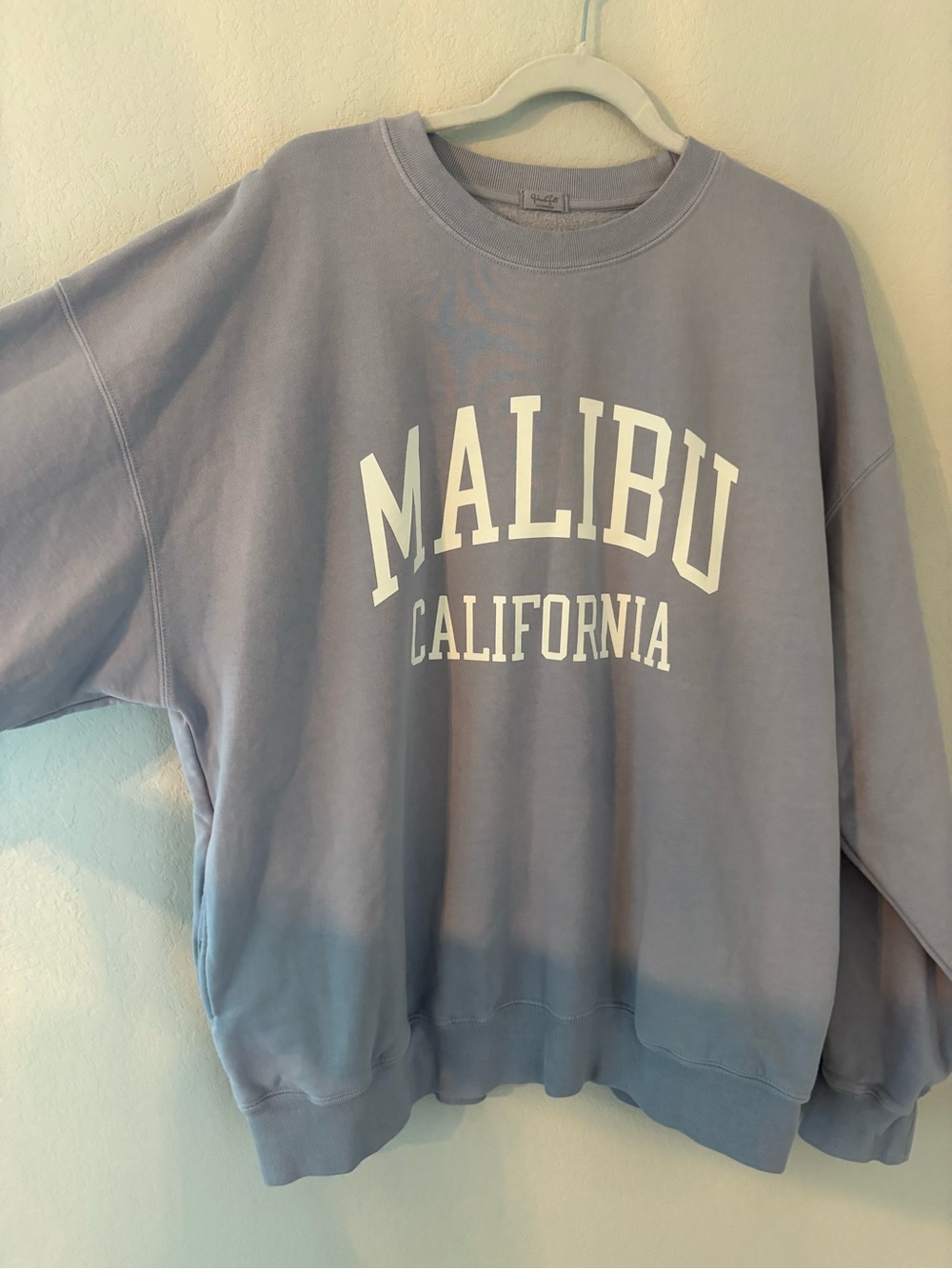 Brandy Melville Oversized Crewneck Sweater Malibu California Graphic John Galt - Picture 3 of 7
